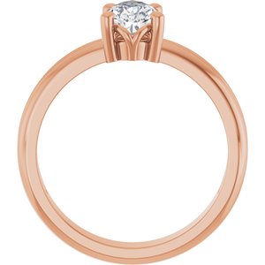10K Rose Gold 8x5 mm Pear Ring Mounting – image 3