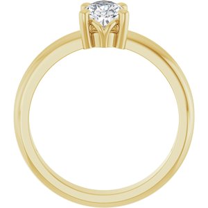 14K Yellow Gold 8x5 mm Pear Ring Mounting – image 3
