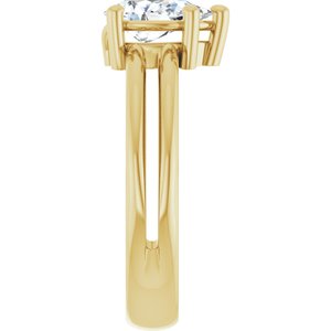 10K Yellow Gold 8x5 mm Pear Ring Mounting – image 7