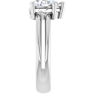 Platinum 8x5 mm Pear Ring Mounting – image 7
