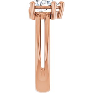 18K Rose Gold 8x5 mm Pear Ring Mounting – image 7