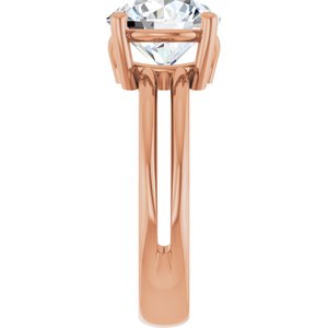 10K Rose Gold 9 mm Round Ring Mounting – image 7