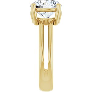 14K Yellow Gold 9 mm Round Ring Mounting – image 7