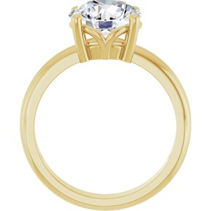 14K Yellow Gold 9 mm Round Ring Mounting – image 3