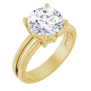 10K Yellow Gold 9 mm Round Ring Mounting