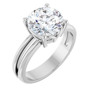 Platinum 9 mm Round Ring Mounting