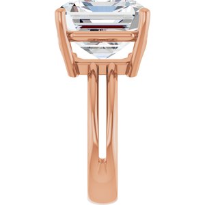 18K Rose Gold 15x13 mm Emerald Ring Mounting – image 7