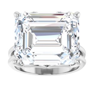 Platinum 15x13 mm Emerald Ring Mounting – image 5