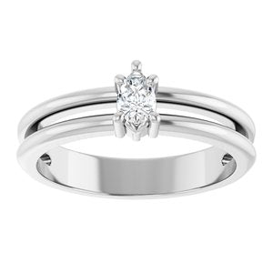Continuum Sterling Silver 4.5x3 mm Pear Ring Mounting – image 5