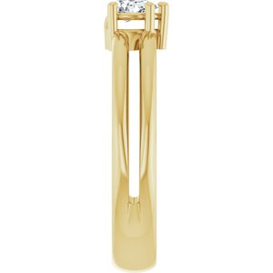 18K Yellow Gold 4.5x3 mm Pear Ring Mounting – image 7