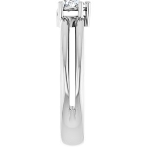 18K White Gold 4.5x3 mm Pear Ring Mounting – image 7