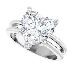 Continuum Sterling Silver 10x10 mm Heart Ring Mounting – image 8