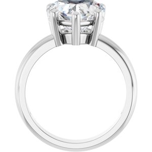 Continuum Sterling Silver 10x10 mm Heart Ring Mounting – image 3