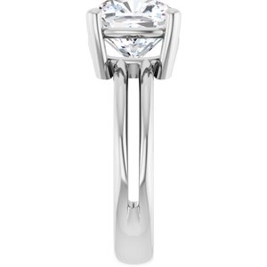 Sterling Silver 9x9 mm Cushion Ring Mounting – image 7