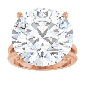 14K Rose Gold 16 mm Round Ring Mounting – image 5
