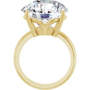 14K Yellow Gold 16 mm Round Ring Mounting – image 3