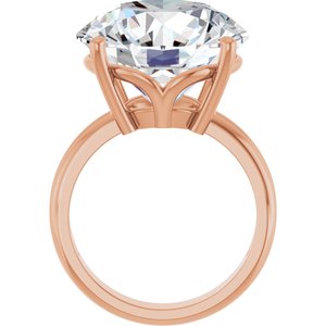 18K Rose Gold 16 mm Round Ring Mounting – image 3