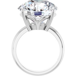 14K White Gold 16 mm Round Ring Mounting – image 3