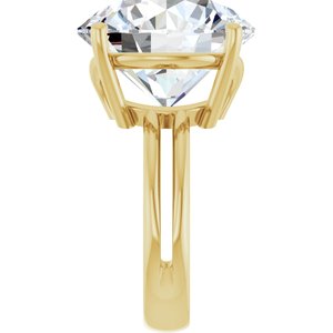14K Yellow Gold 16 mm Round Ring Mounting – image 7