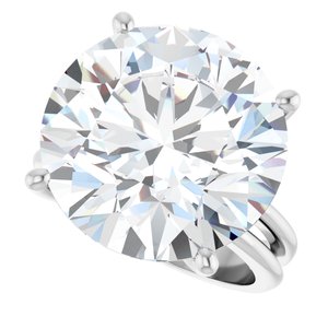 14K X1 White Gold 16 mm Round Ring Mounting – image 8
