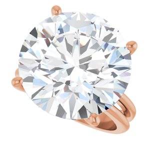 18K Rose Gold 16 mm Round Ring Mounting – image 8