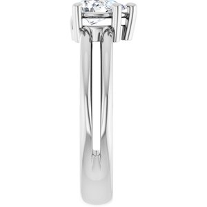 10K White Gold 6.5x4.5 mm Pear Ring Mounting – image 7