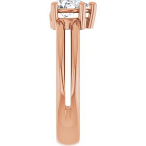14K Rose Gold 6.5x4.5 mm Pear Ring Mounting – image 7