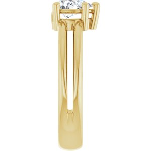 10K Yellow Gold 6.5x4.5 mm Pear Ring Mounting – image 7