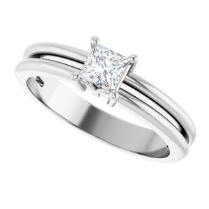 Platinum 3.75x3.75 mm Square Ring Mounting – image 8