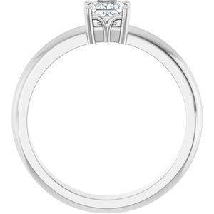 14K X1 White Gold 3.75x3.75 mm Square Ring Mounting – image 3