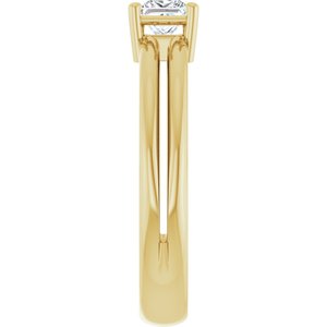 14K Yellow Gold 3.75x3.75 mm Square Ring Mounting – image 7