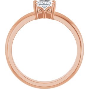 10K Rose Gold 4.5x4.5 mm Square Ring Mounting – image 3