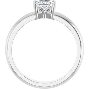 Continuum Sterling Silver 4.5x4.5 mm Square Ring Mounting – image 3