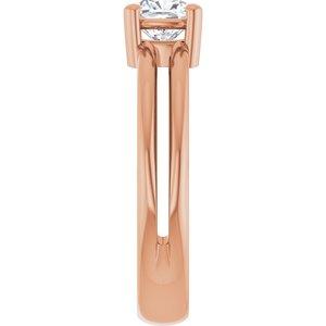 14K Rose Gold 5x5 mm Cushion Ring Mounting – image 7