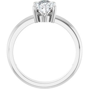 Sterling Silver 10x6 mm Pear Ring Mounting – image 3