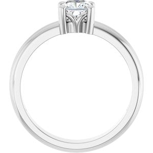 Continuum Sterling Silver 5x5 mm Cushion Ring Mounting – image 3