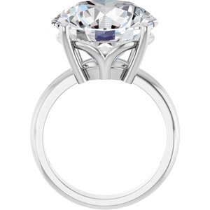 10K White Gold 15 mm Round Ring Mounting – image 3