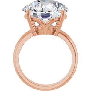 10K Rose Gold 15 mm Round Ring Mounting – image 3