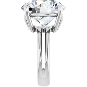 10K White Gold 15 mm Round Ring Mounting – image 7