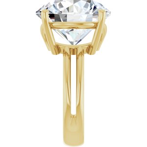 18K Yellow Gold 15 mm Round Ring Mounting – image 7