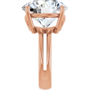 14K Rose Gold 15 mm Round Ring Mounting – image 7