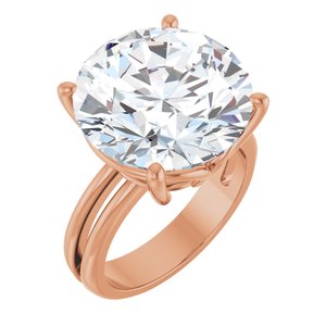 10K Rose Gold 15 mm Round Ring Mounting