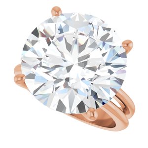 10K Rose Gold 15 mm Round Ring Mounting – image 8