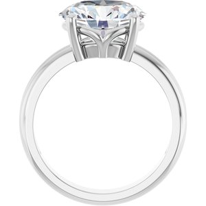 10K White Gold 11x9 mm Oval Ring Mounting – image 3
