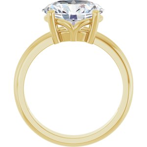 10K Yellow Gold 11x9 mm Oval Ring Mounting – image 3