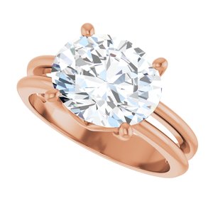 10K Rose Gold 11x9 mm Oval Ring Mounting – image 8
