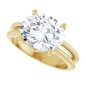 18K Yellow Gold 11x9 mm Oval Ring Mounting – image 8