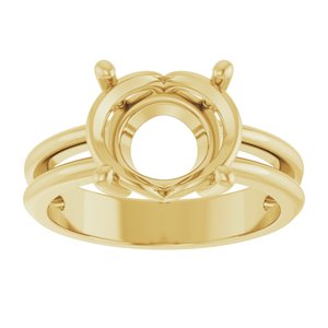 10K Yellow Gold 11x9 mm Oval Ring Mounting – image 6
