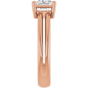 10K Rose Gold 5x5 mm Square Ring Mounting – image 7