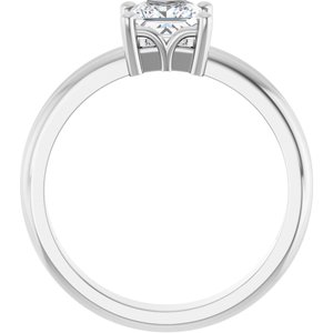 Platinum 5x5 mm Square Ring Mounting – image 3